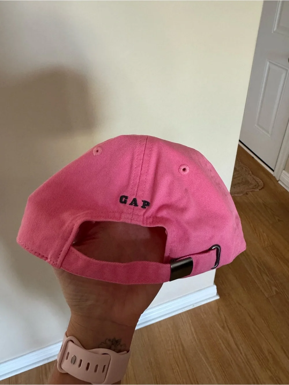 Mad happy x Gap collab Pink embroidered baseball cap